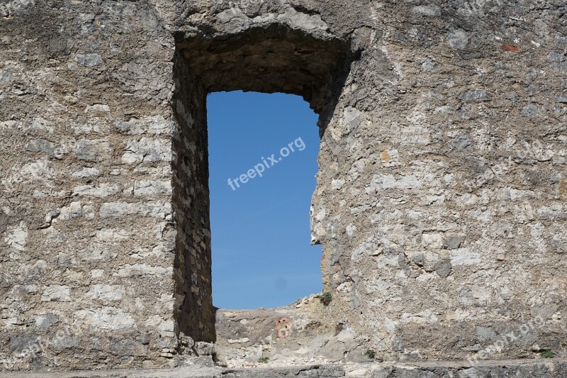 Window Ruin Wall Sky Castle