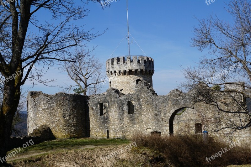 Ruin Castle Park Honing Mountain Tuttlingen