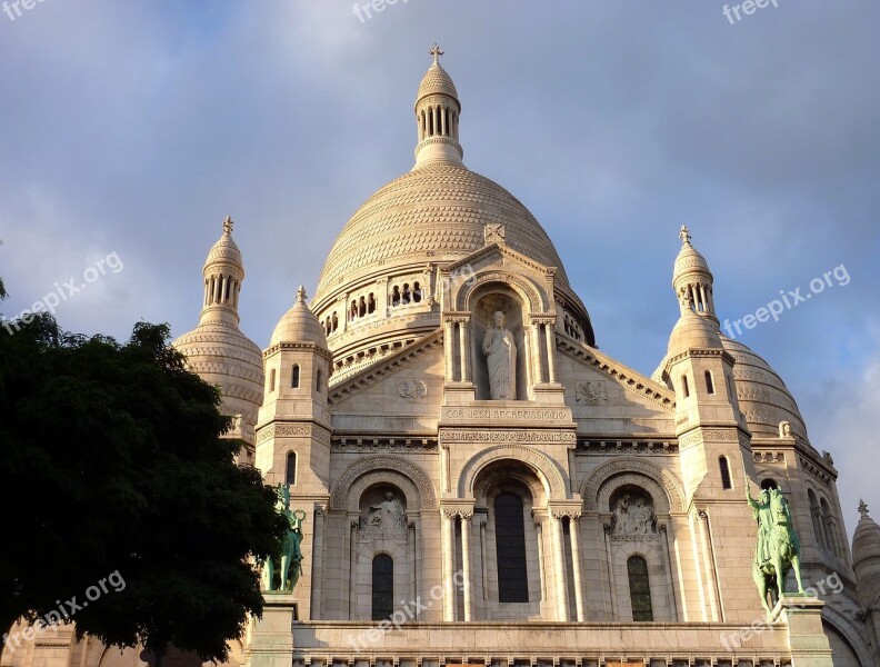 Paris Sacre Coer Church Landmark Architecture