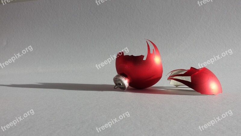 Christmas Ornament Broken Red Christmas Free Photos