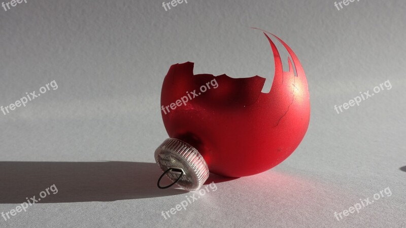 Christmas Ornament Broken Red Christmas Free Photos