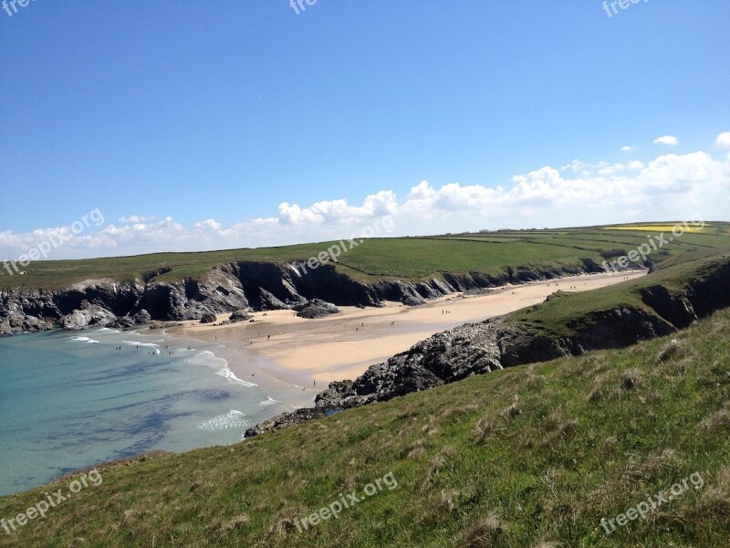 Cornwall Beach Sea Free Photos