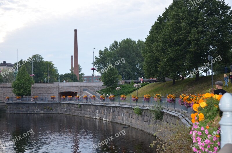 River Flowers Water Nature Landscape