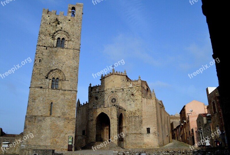 Erice Duomo Sicily Middle Ages Free Photos