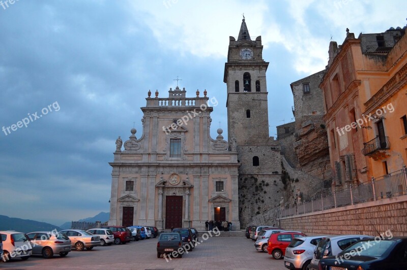 Caccamo Sicily Church Duomo Cityscape