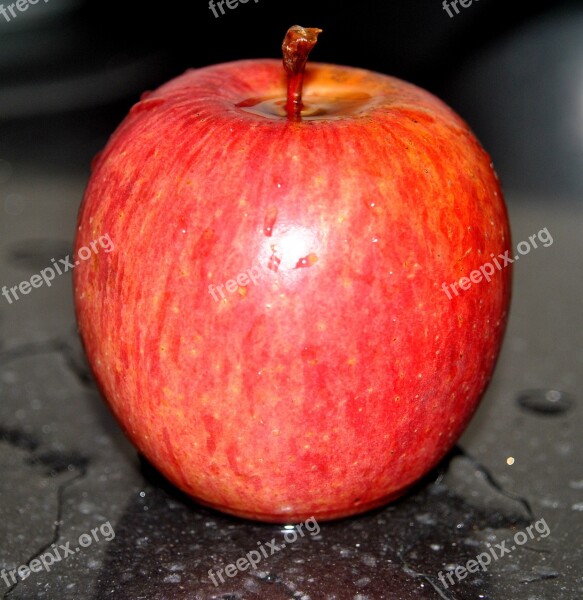 Apple Red Water Nature Ornament