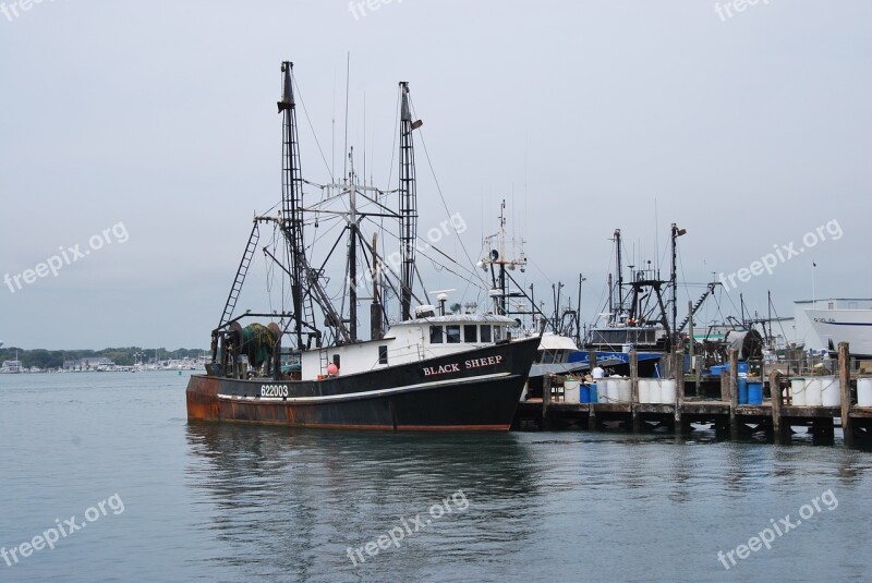 Boat Fishing Commercial Ship Harbor