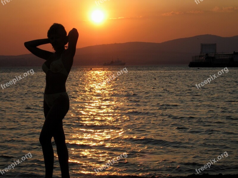 Swimming Ocean Sea Water Silhouette