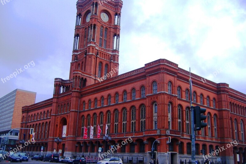 Berlin Germany Deutschland Red Town Hall Rothes Rathaus