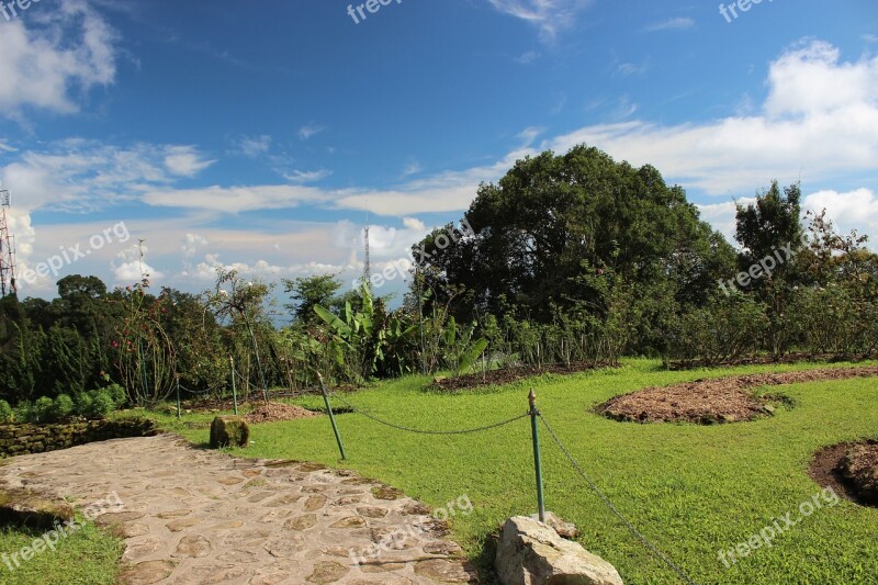 Crystal Clear Royal Palace Blue Sky Green Space Trail