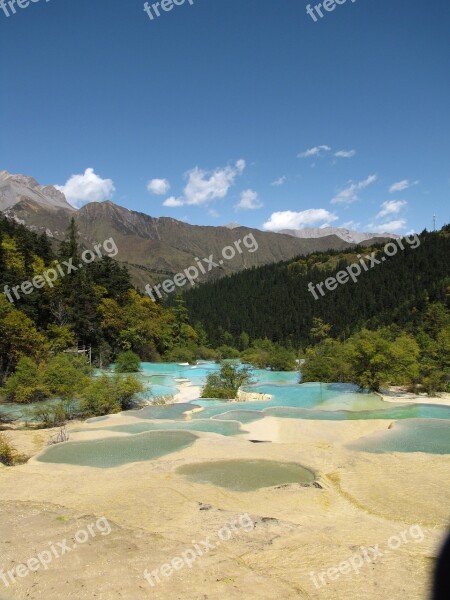 The Scenery China The Yellow Dragon Mountain Free Photos