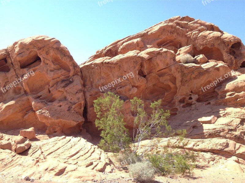 Rocks Boulders Desert Sunshine Sunny