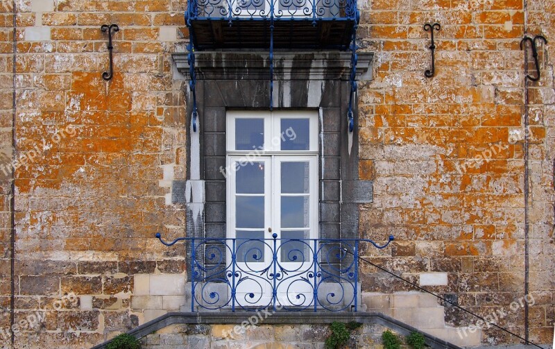 Door Entrance Railing Steps Bricks