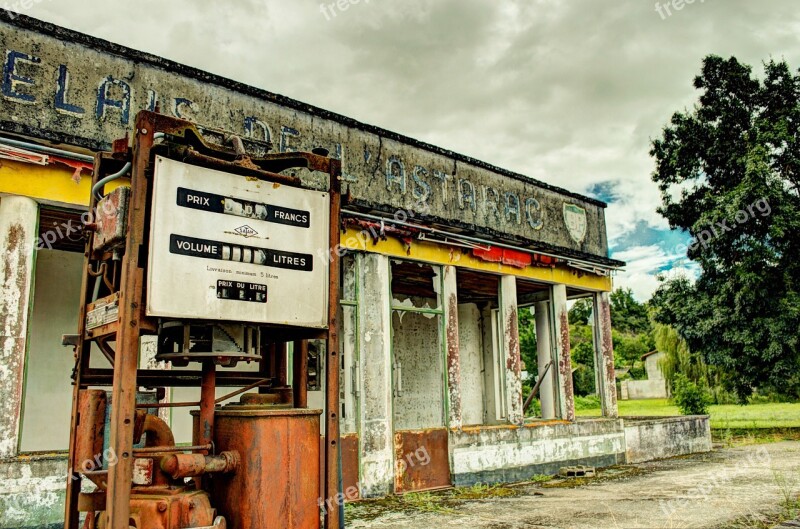 Gas Station Service Station Pump Rust Abandoned