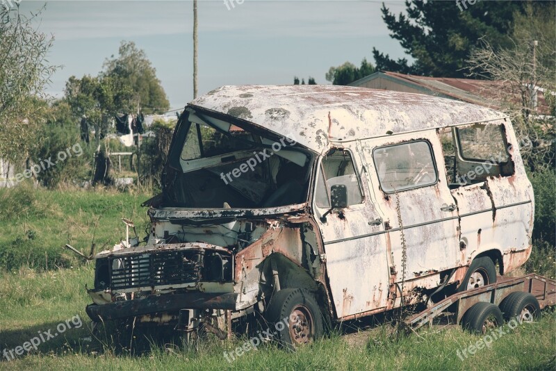 Truck Old Damaged Rust Scrap