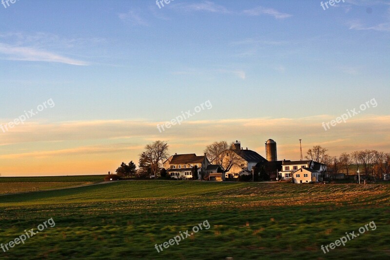 Amish Countryside Rural Farm Sky