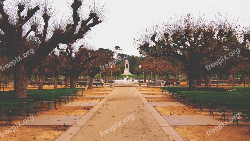 Golden Gate Park San Francisco California Benches Path