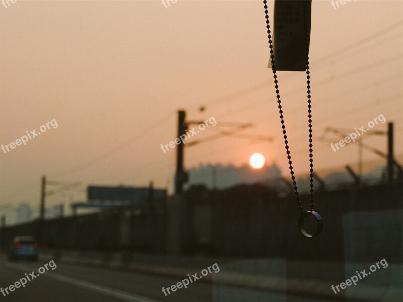 Beads Ring Windshield Driving Road