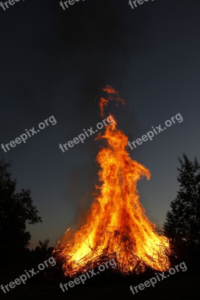 Flame Bonfire Fire Smoke Free Photos