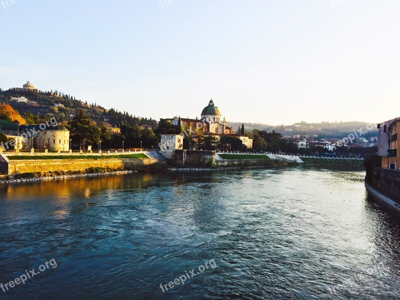 Verona Bridge River Adige The River Adige