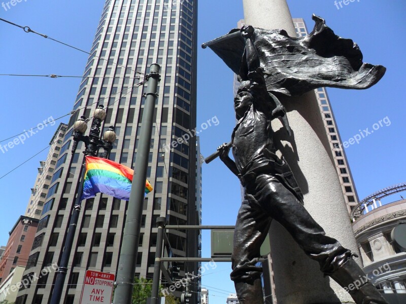 City San Francisco California Landmark Statue