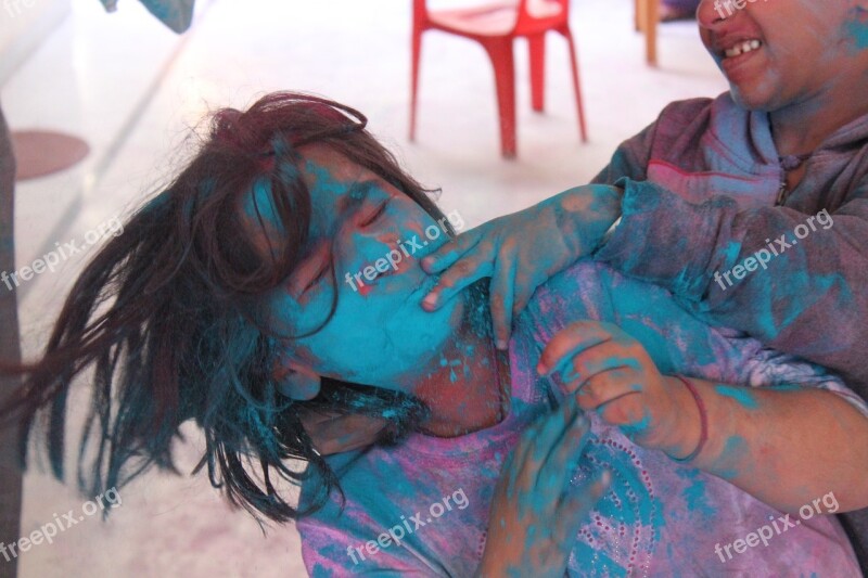 Holi Children Festival Patiala India