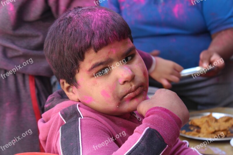 Holi Children Festival Patiala India