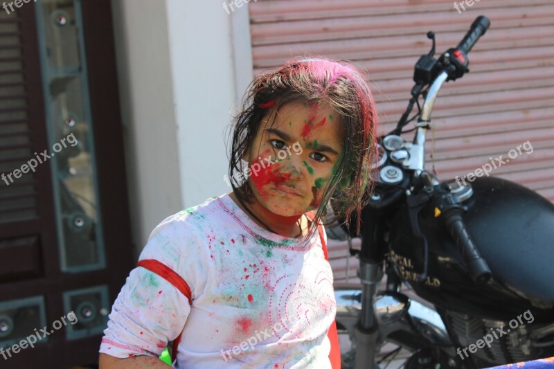 Holi Children Festival Patiala India