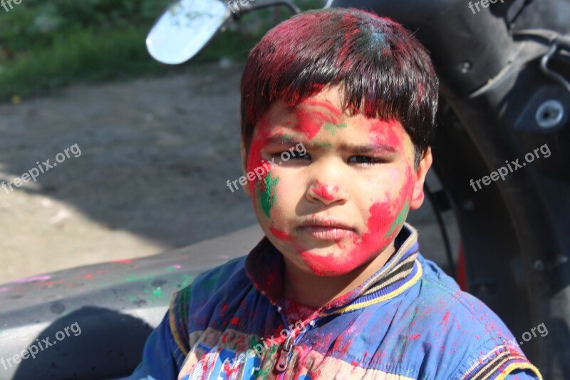 Holi Children Festival Patiala India