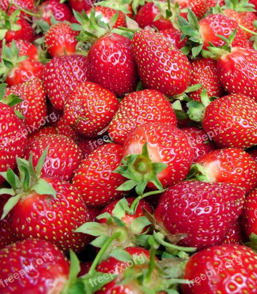 Strawberries Red Summer Fruit Fresh