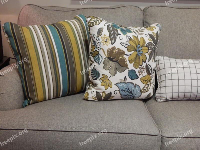 Pillows Sofa Couch Furniture Interior