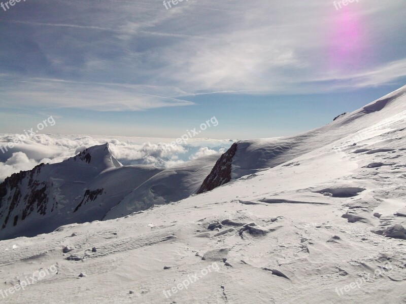 Mont Blanc Glacier Snow Alps France