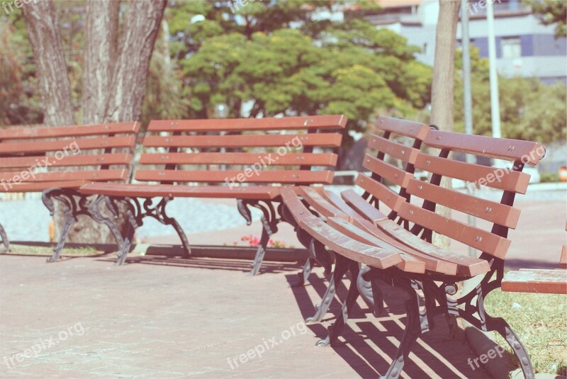 Park Benches Sunny Free Photos