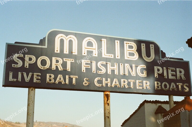 Malibu Pier Sign Free Photos