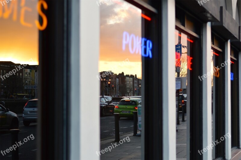 Window Reflection Poker Sign Gambling