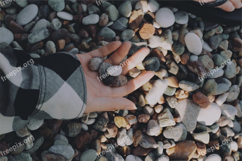 Hands Rocks Pebbles Free Photos