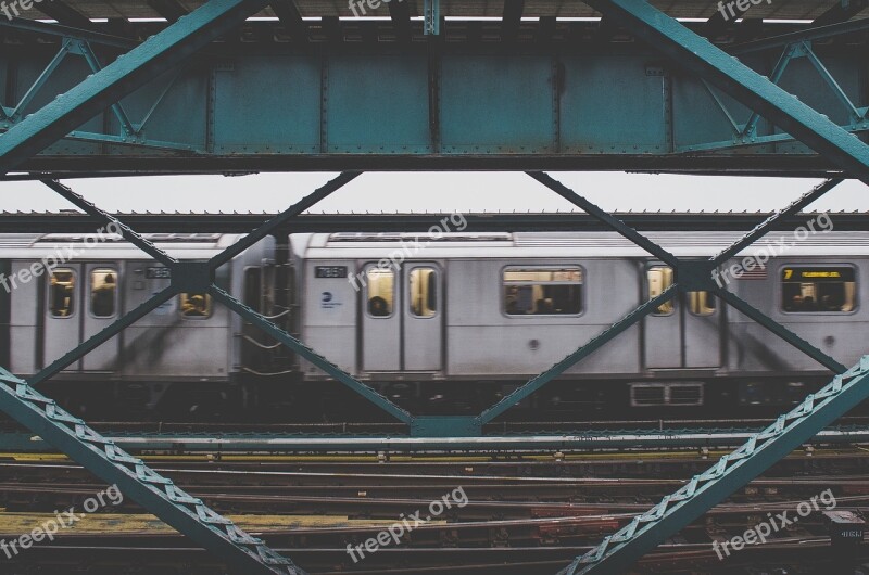 Subway Train Tracks Railway Railroad