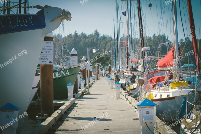 Sailboats Ships Docks Marina Harbor