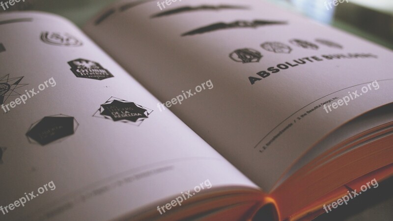 Book Reading Pages Logos Graphic Design