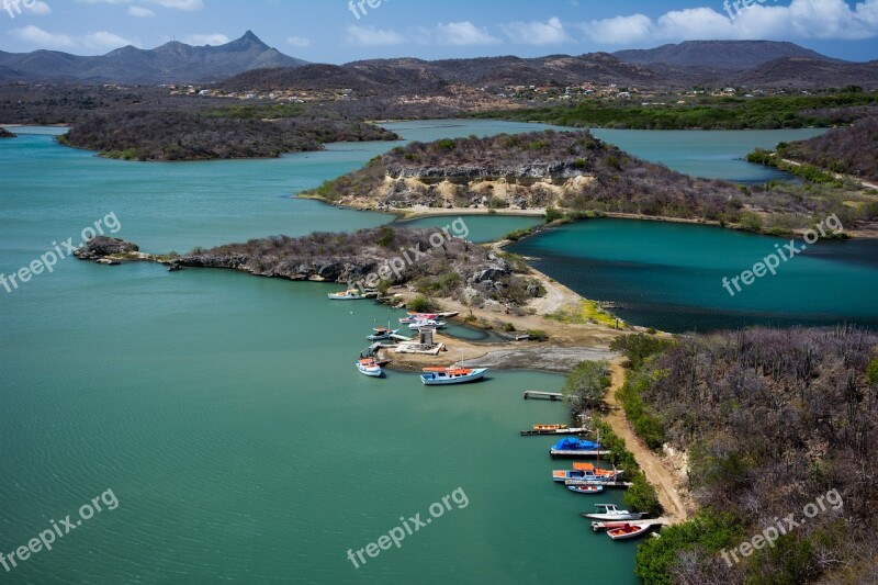 Santa Martha Bay Curacao Caribbean Harbor Boats