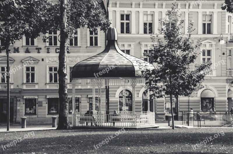 Gazebo City Town Village People