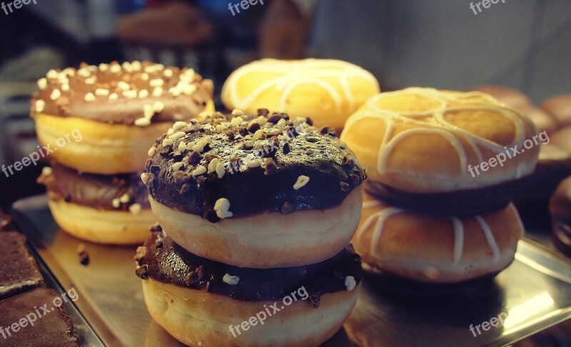 Donuts Bakery Dessert Icing Sweets