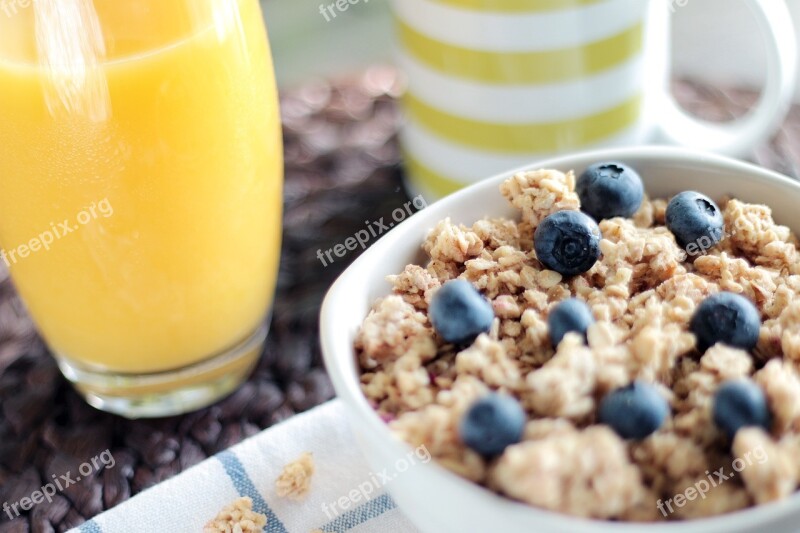 Muesli Granola Cereal Breakfast Juice