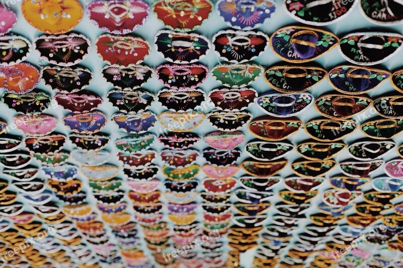 Sombreros Mexican Colorful Hats Many