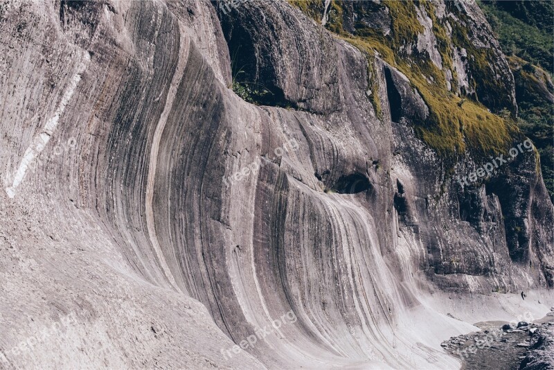 Rocks Cliffs Wave Limestone Rounded