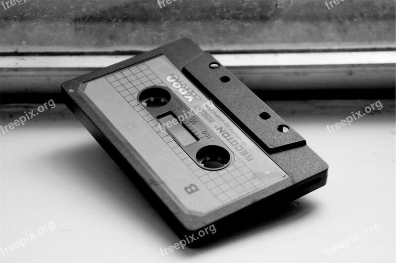 Cassette Tape Audio Black And White Free Photos