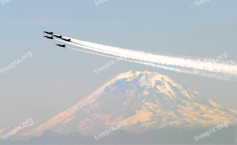 Air Show Blue Angels Formation Military Aircraft