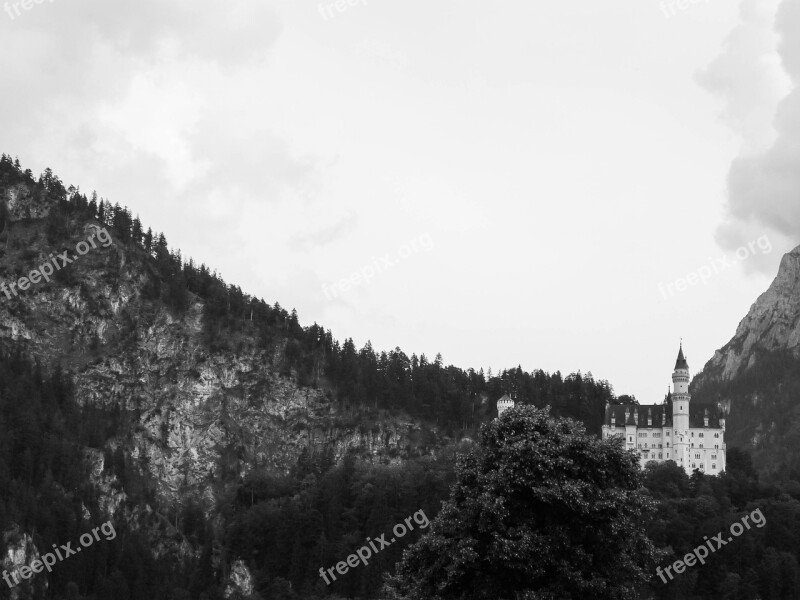 Neuschwanstein Castle Bavaria Germany Architecture Landscape