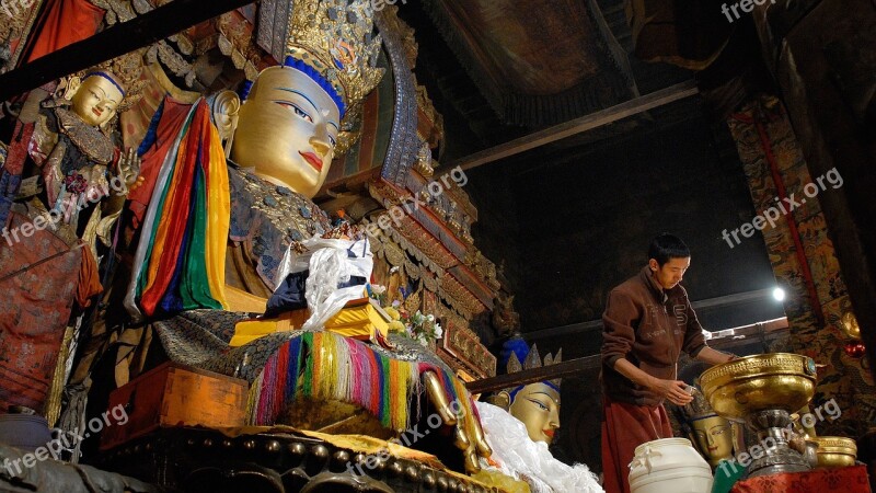 Tibet Monastery Buddha Temple Free Photos