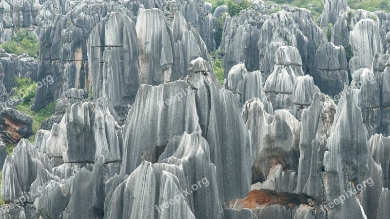 China Kunming Stone Forest Rock Free Photos